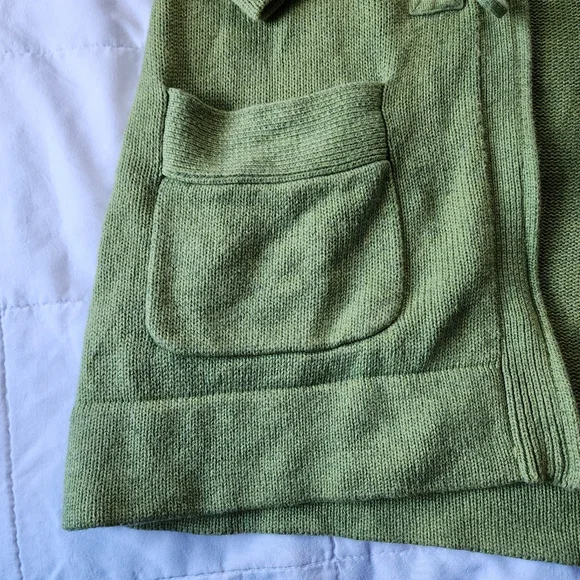 Tyler Boe Cotton Wool Blend Long Line Zipper Front Cardigan Sweater - Picture 15 of 16